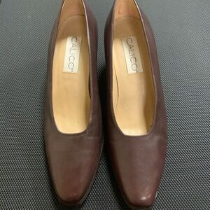 Calico Brown Work Heels